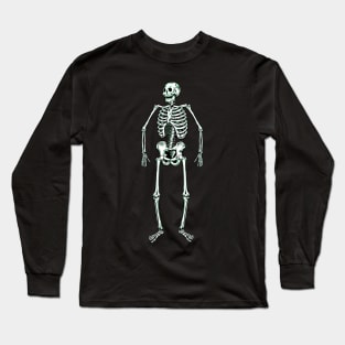 Retro Halloween Decor Skeleton Long Sleeve T-Shirt